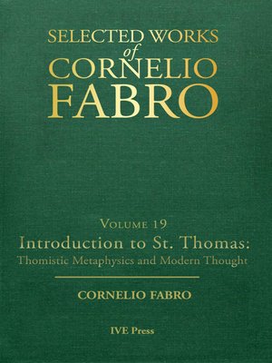 cover image of Selected Works Cornelio Fabro, Volume 19